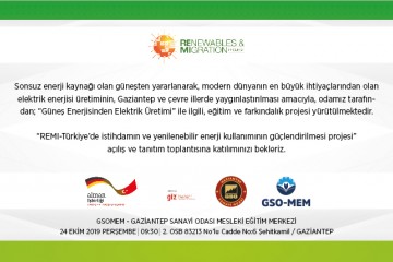 Electricity Generation From Remi Solar Energy Project Gaziantep Chamber Of Industry Vocational Training Center